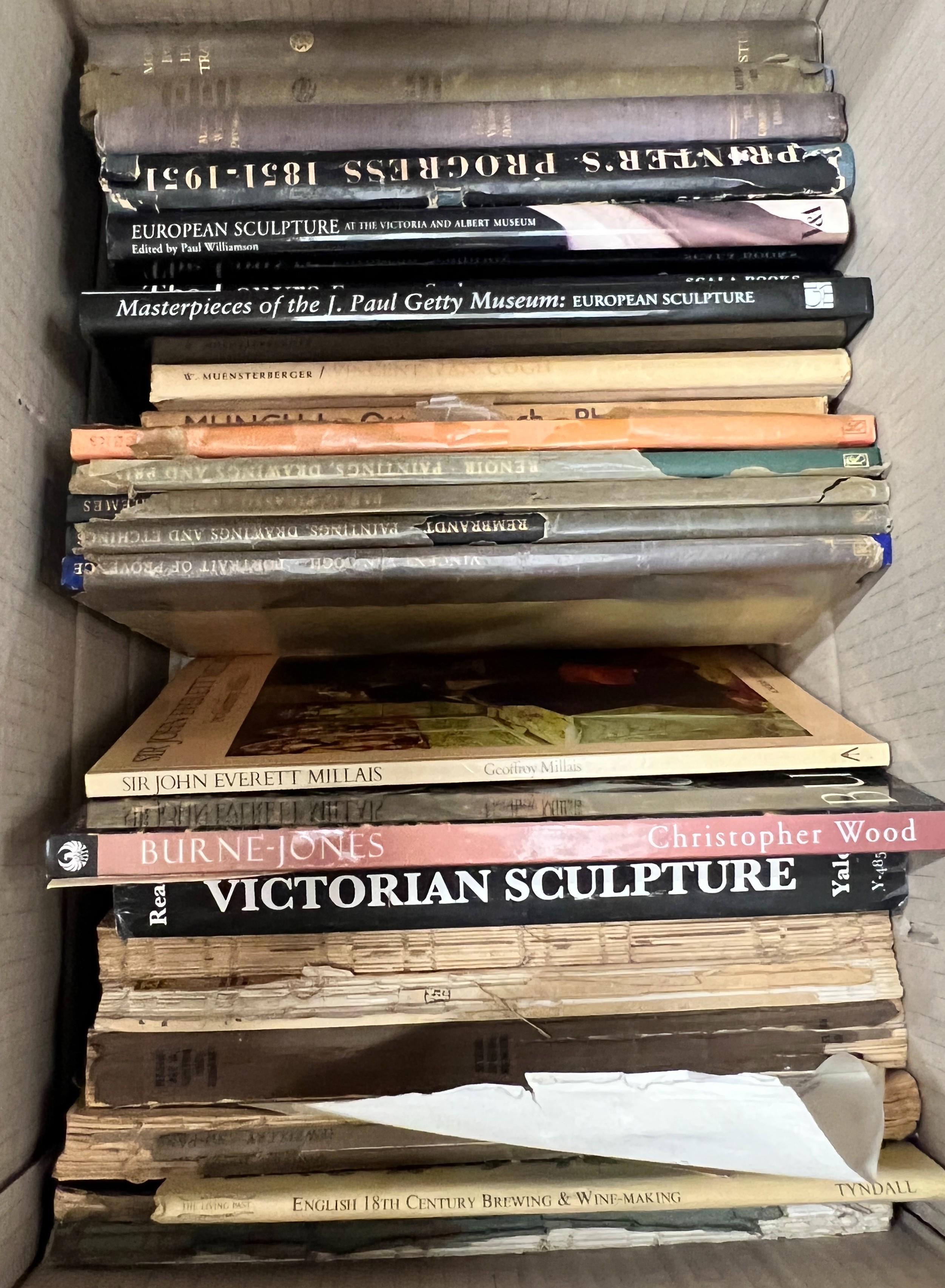 Five boxes of assorted fine art reference books